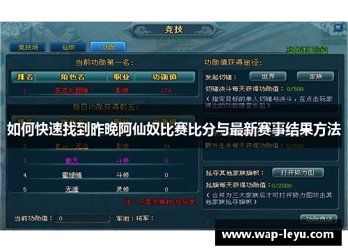 如何快速找到昨晚阿仙奴比赛比分与最新赛事结果方法 如何快速找到昨晚阿仙奴比赛比分与最新赛事结果方法